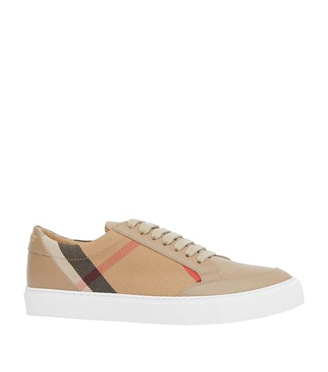 burberry house check and leather trainers|House Check and Leather Sneakers .